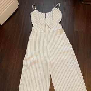 White pin strip one piece
